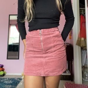 Light pink corduroy skirt